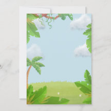 Convite de Aniversário do Dinossaur para o Segundo