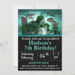 Convite de aniversário do Dinossauro