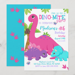 Convite De Aniversário Do Dinossauro / Festa Dino
