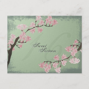 Convite de aniversário do doce 16 da flor de