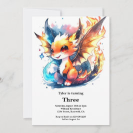 Convite de aniversário do dragão