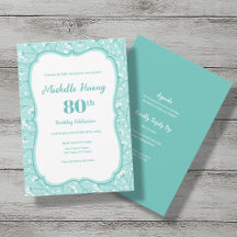 Convite de Aniversário do Elegante 80