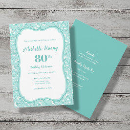 Convite de Aniversário do Elegante 80