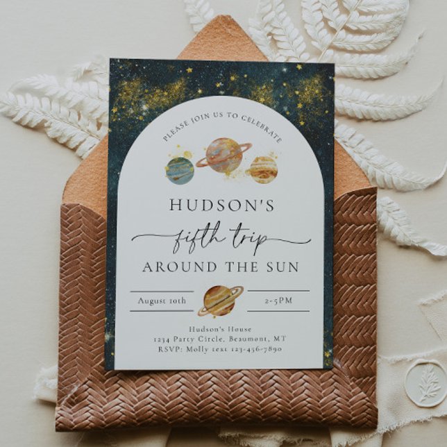 Convite de Aniversário do Espaço | 5.o aniversário (Criador carregado)