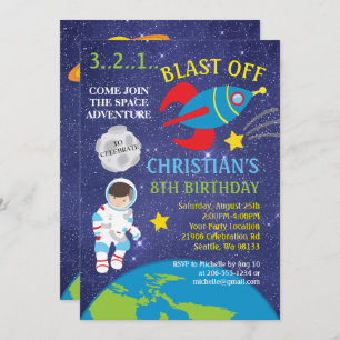 Convite de Aniversário do Espaço Exterior