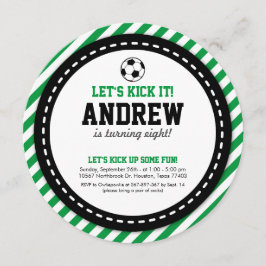 Convite de aniversário do futebol