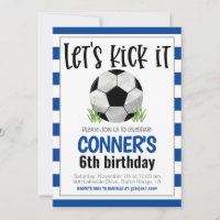 Convite de aniversário do futebol