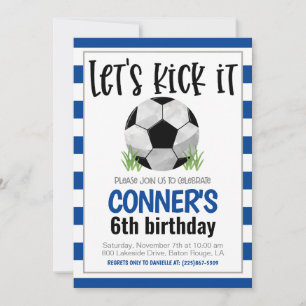 Convite de aniversário do futebol