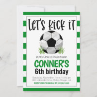 Convite de aniversário do futebol