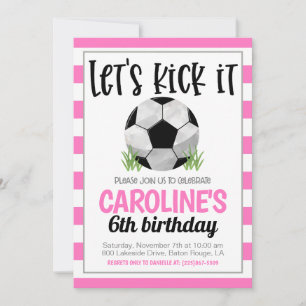 Convite de aniversário do futebol