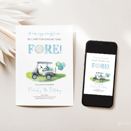 Convite de Aniversário do Garoto Mini Golf