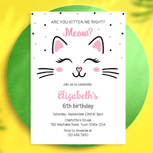 Convite de Aniversário do Gatinho Festa