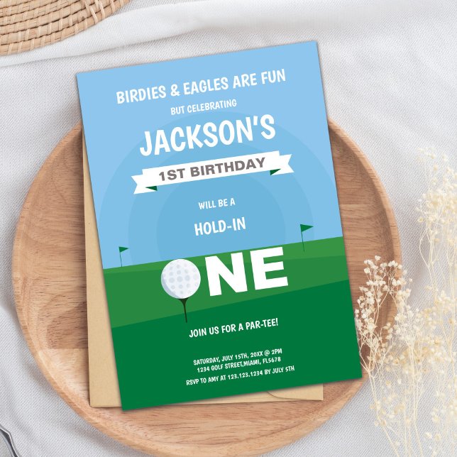 Convite de aniversário do Golf Boy (Golf Boy Birthday Invitations)