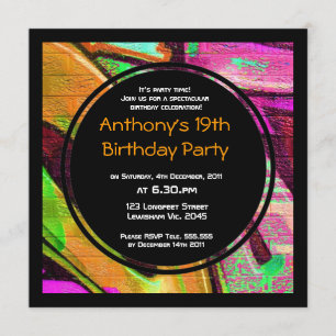 Convite de Aniversário do Grafite