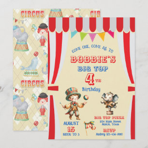 Convite de Aniversário do Grande Circo
