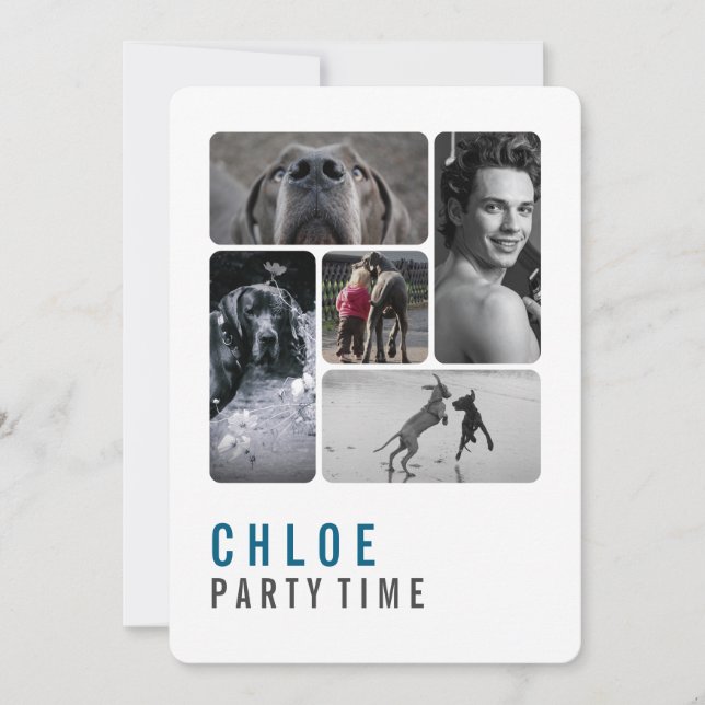 Convite de Aniversário do Great Dane (Frente)