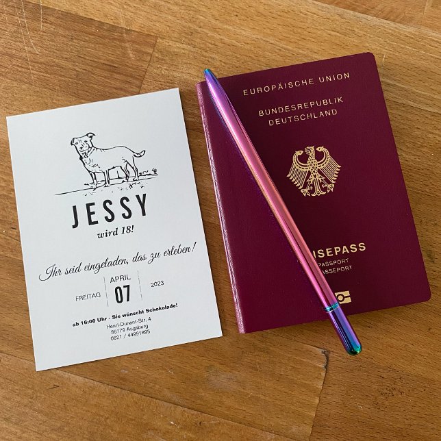 Convite de Aniversário do Great Dane (Criador carregado)