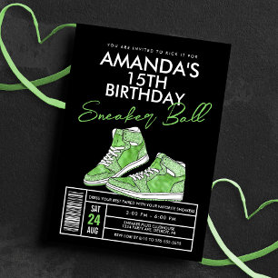 Convite de Aniversário do Green Sneaker Ball