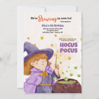 Convite de Aniversário do Halloween de Pocus