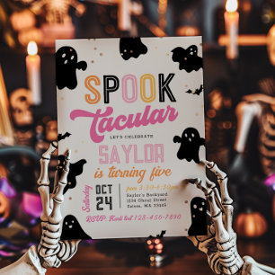 Convite de Aniversário do Halloween Girly Spooktac