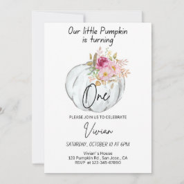 Convite de aniversário do Halloween Pumpkin Convit