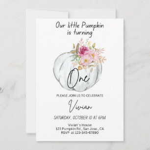 Convite de aniversário do Halloween Pumpkin Convit