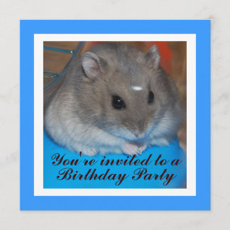 Convite de aniversário do hamster