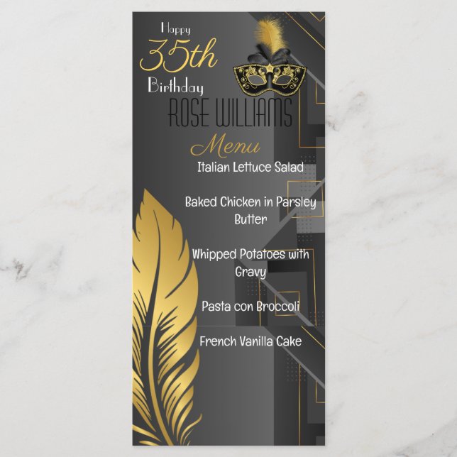 Convite de Aniversário do Harlem Renaissance (Frente)