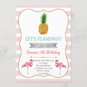 Convite de aniversário do Havaí Luau