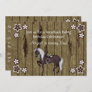 Convite de Aniversário do Horseback Ocidental