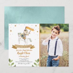 Convite de Aniversário do Knight Royal Medieval B