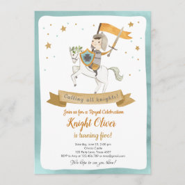 Convite de Aniversário do Knight Royal Medieval Bo