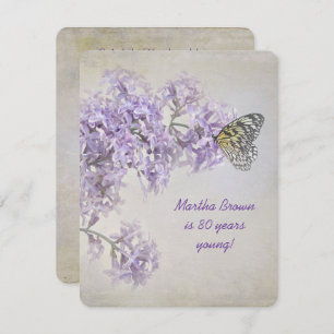 Convite de Aniversário do Lilac