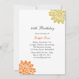 Convite de Aniversário do Lotus Flower