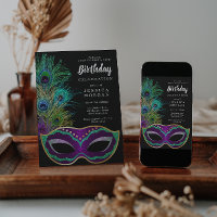 Convite de Aniversário do Mardi Gras de Nova Orlea