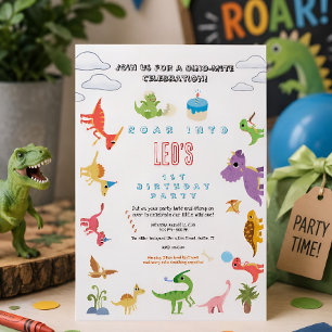 Convite de Aniversário do Menino Dino / Dinossauro