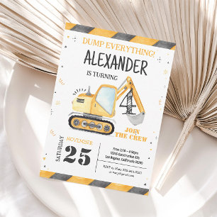Convite de Aniversário do Menino do Caminhão de Co