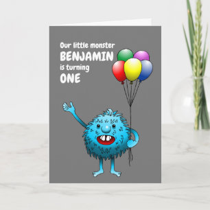 Convite de Aniversário do Monstro Azul Fofinho