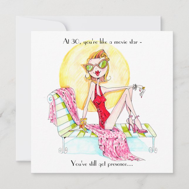 Convite de aniversário do Movie Star (Frente)