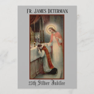 Convite de Aniversário do Padre Católico Tradici