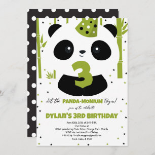 Convite de Aniversário do Panda