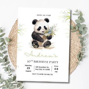 Convite de Aniversário do Panda, Convite de Aniver