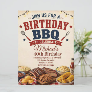 Convite de Aniversário do Papai para Churrasco