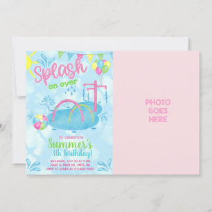 Convite de aniversário do Parque d'água do Bloco d