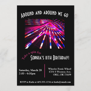 Convite de Aniversário do Parque de Amutamentos Fe