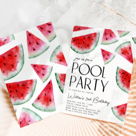 Convite de Aniversário do Partido da Piscina de Me