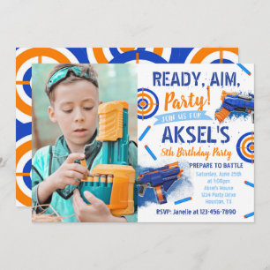 Convite de Aniversário do Partido Dart Fotografi