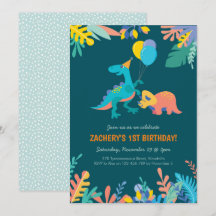 Convite de Aniversário do Partido Dinossauro