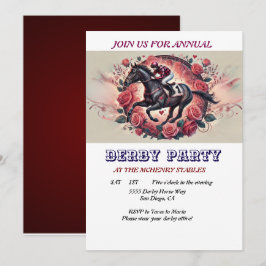 Convite de Aniversário do Partido Elegante Race Ho