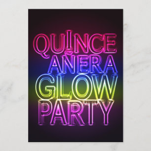Convite de Aniversário do Partido Quinceanera GLO